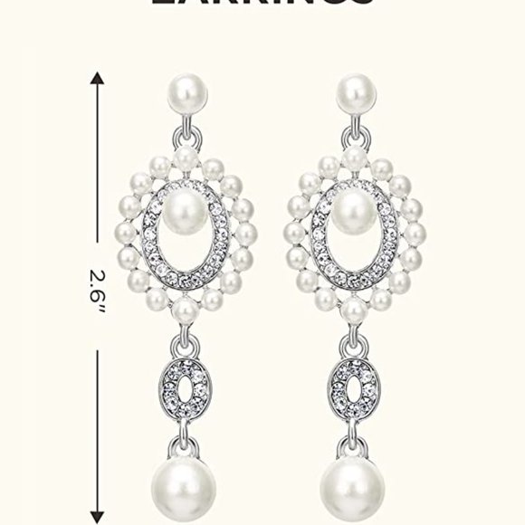 1920s Flapper Art Deco Gatsby Earrings 20s Flapper Gatsby Accessories Vintage - Picture 4 of 4